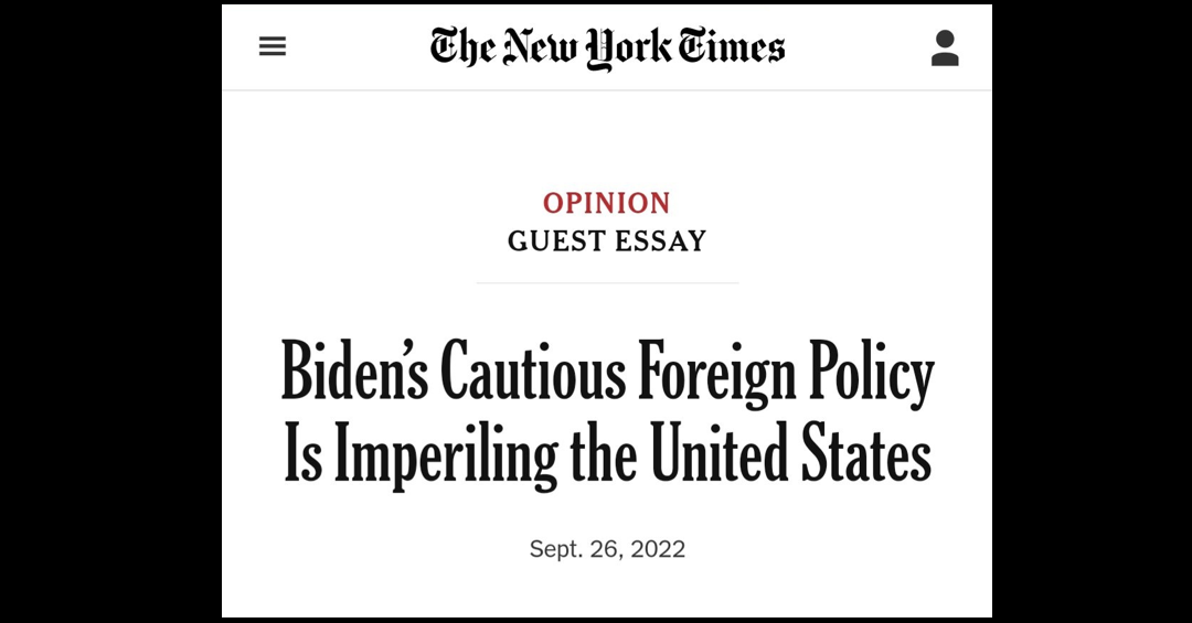 I’m Sorry, Biden’s *WHAT* Foreign Policy??